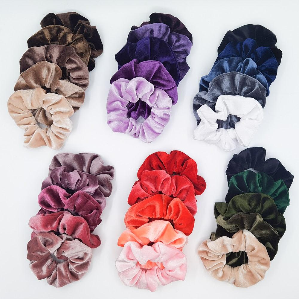 Velvet Scrunchies Set (5-Pack)