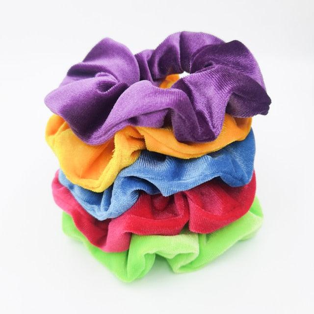 Velvet Scrunchies Set (5-Pack)