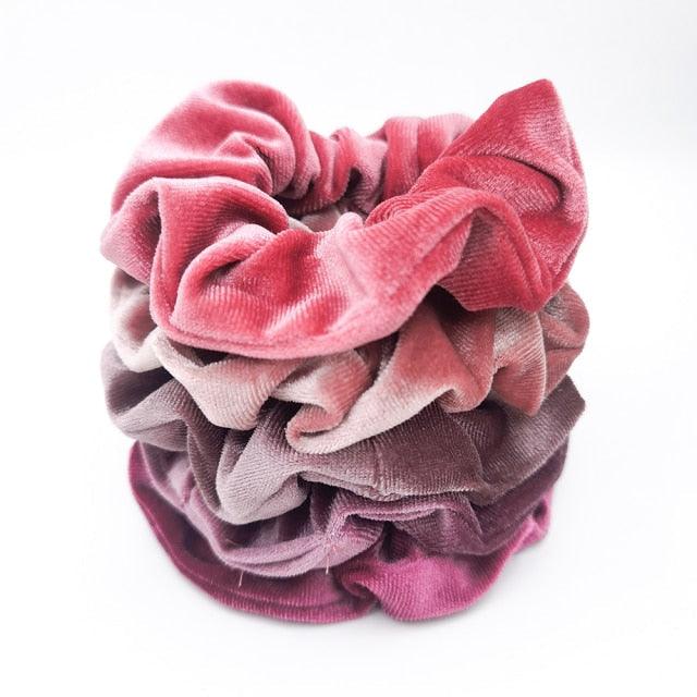 Velvet Scrunchies Set (5-Pack)