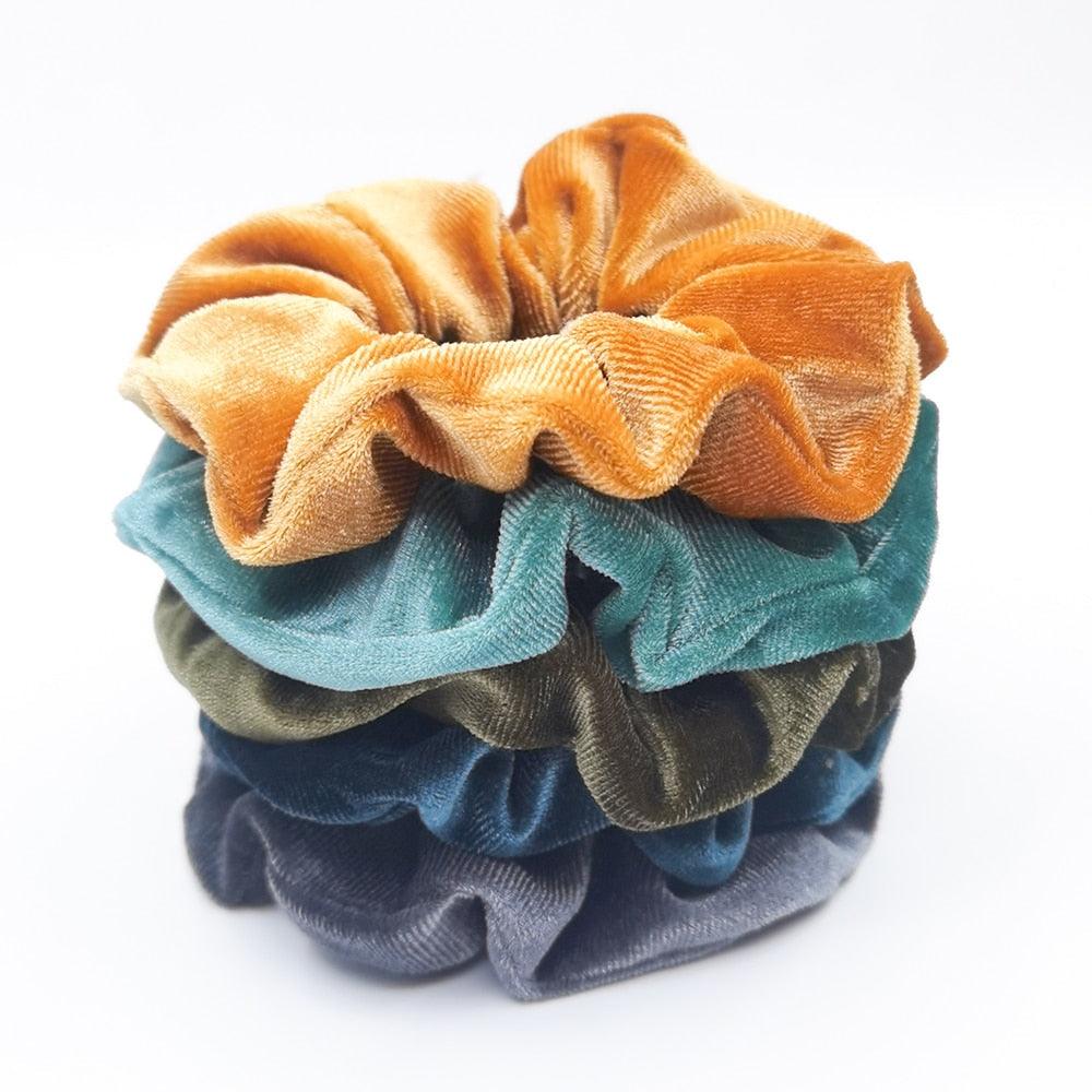 Velvet Scrunchies Set (5-Pack)