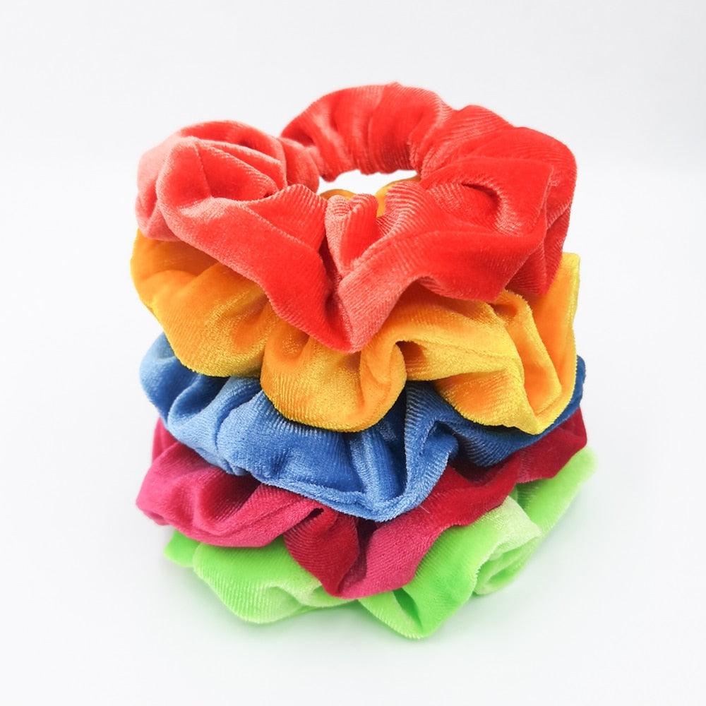 Velvet Scrunchies Set (5-Pack)