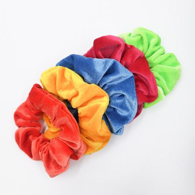 Velvet Scrunchies Set (5-Pack)
