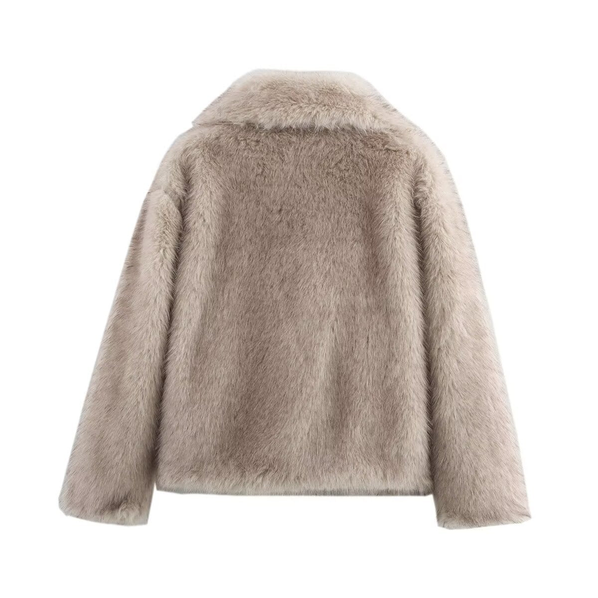 Beige Faux Fur Jacket