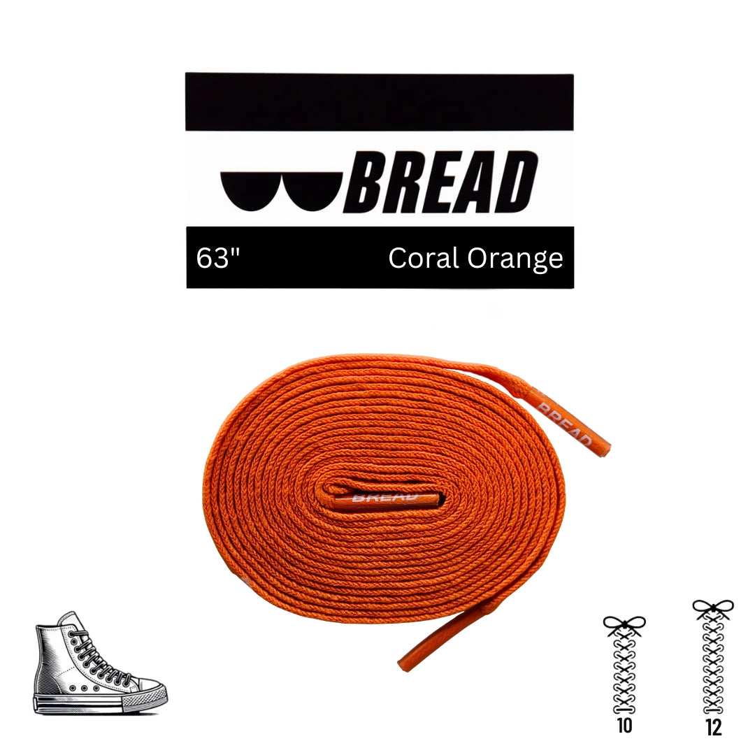 Coral Orange Bread Laces