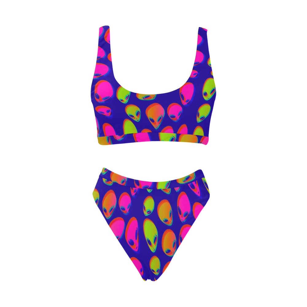 Neon Alien Blast Bikini Set