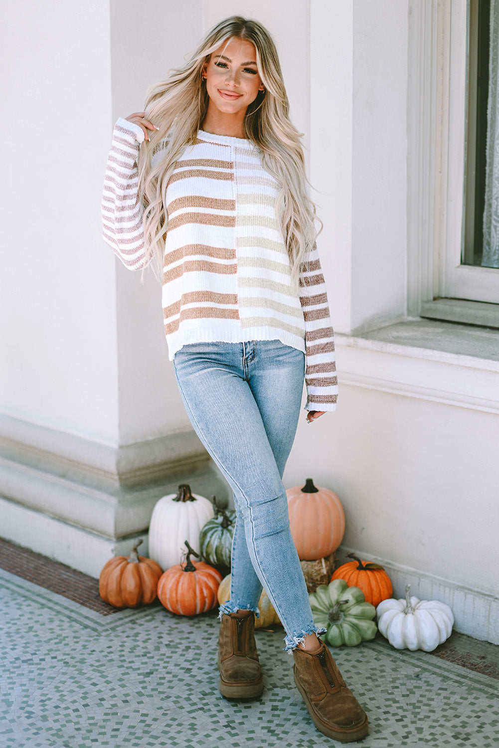 Magnolia Stripe Slouchy Sweater