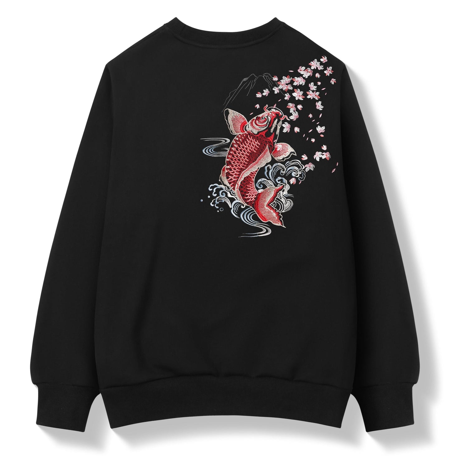 Embroidered Red Koi Fish Sweater