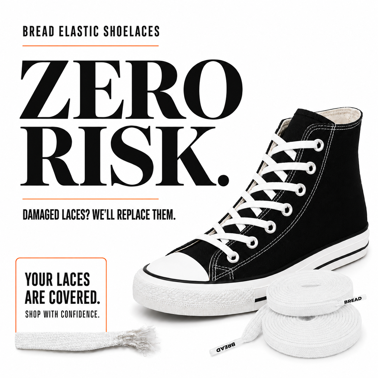White Checkered Bread Laces