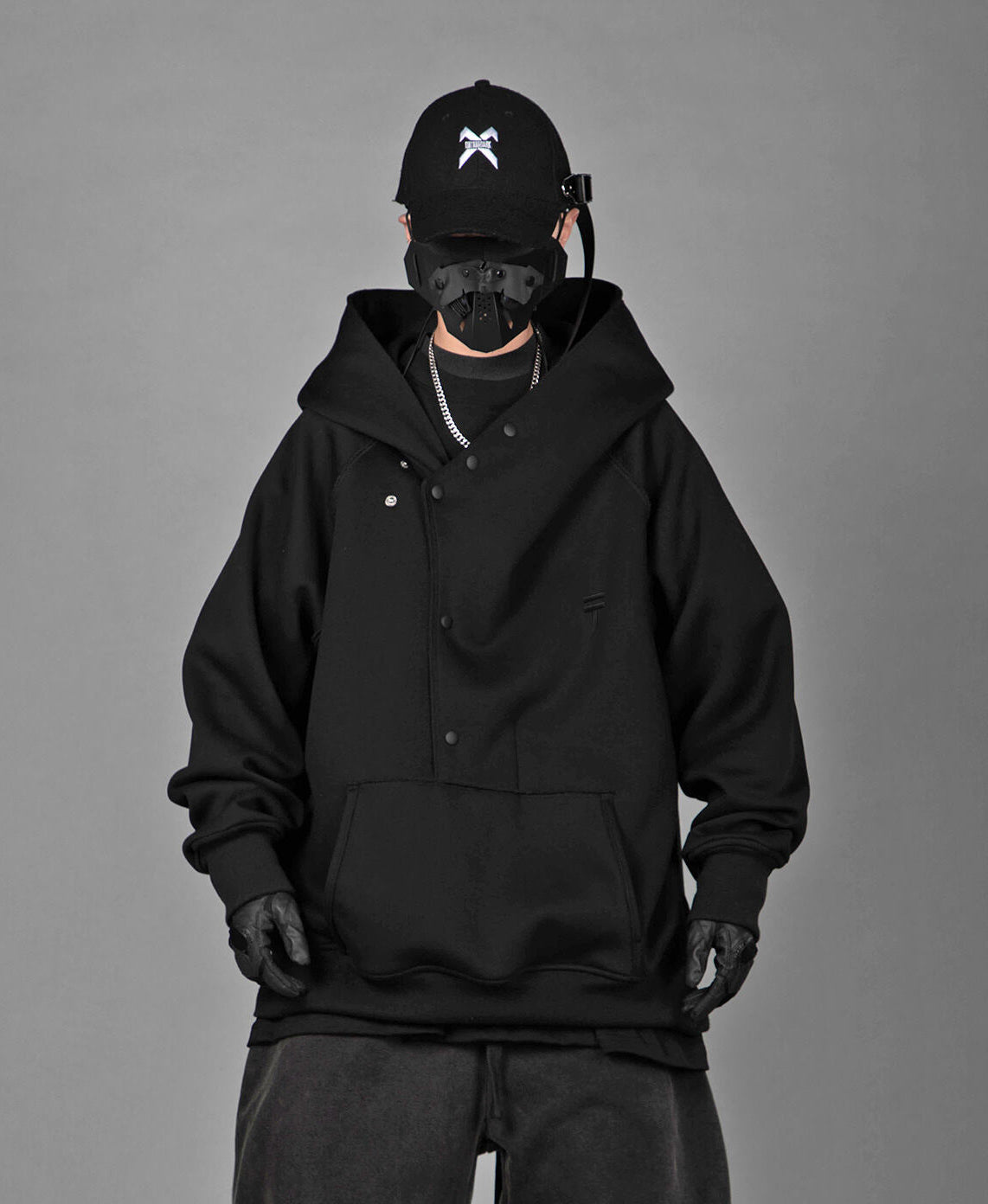 Black Layered Hoodie