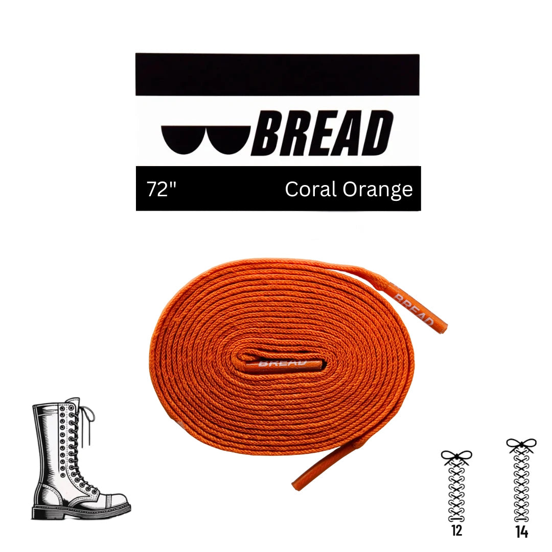 Coral Orange Bread Laces