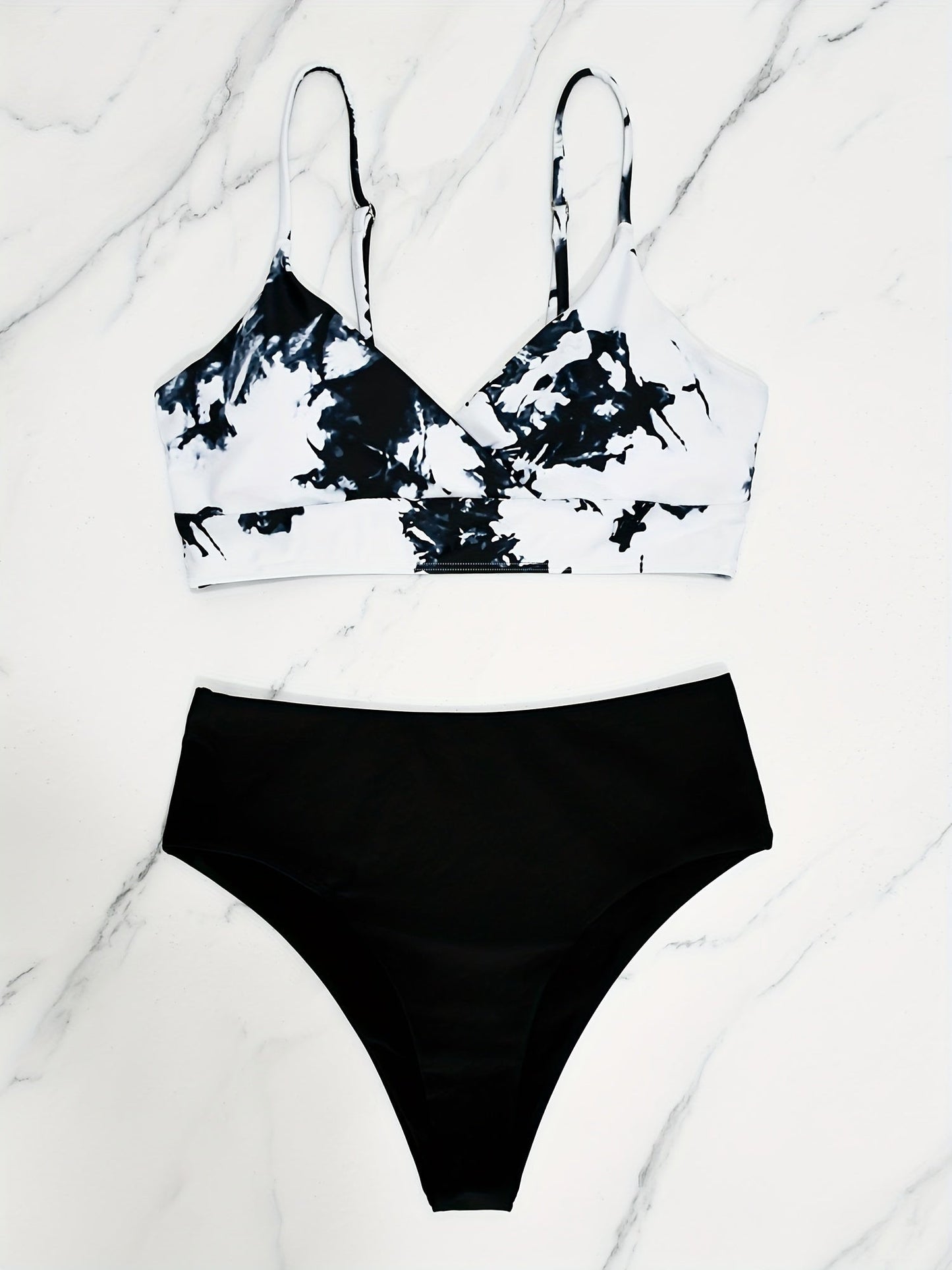 Ink Splash Crossover Bikini Set