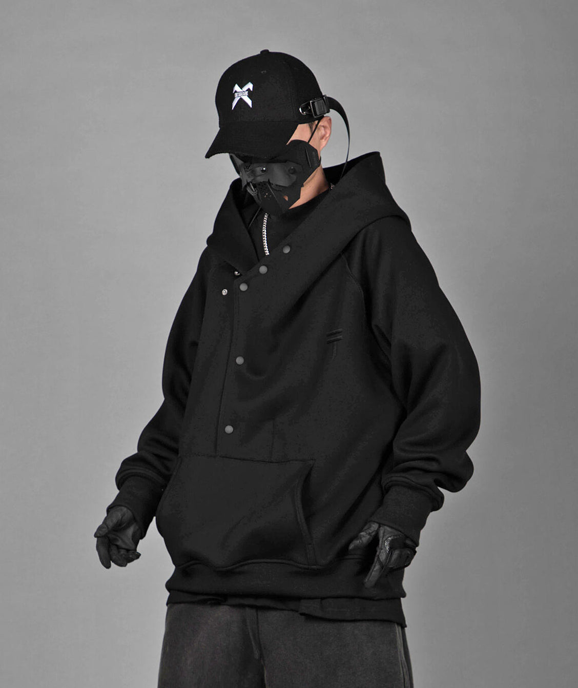 Black Layered Hoodie