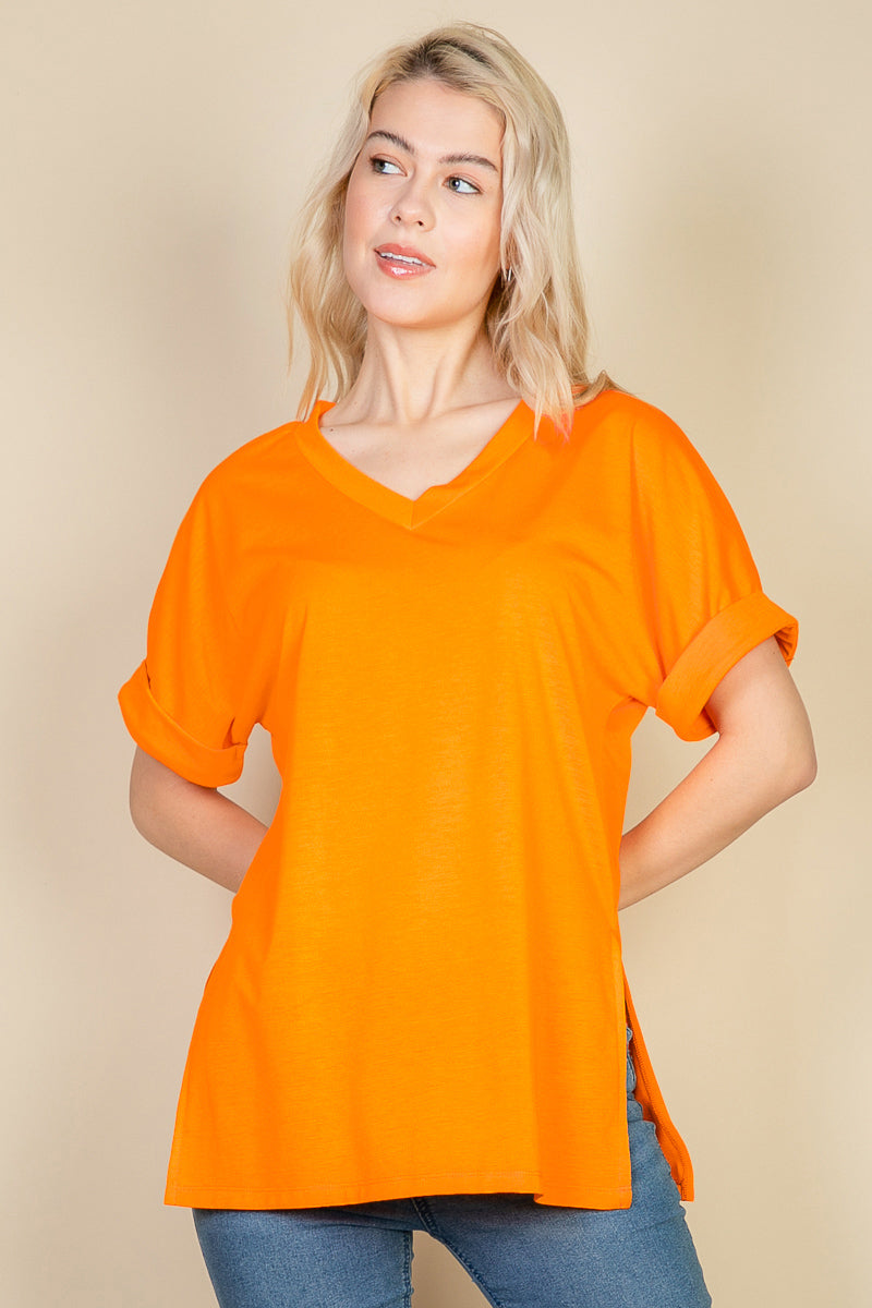 Batwing Sleeve Side Slit Oversized Tee (CAPELLA)