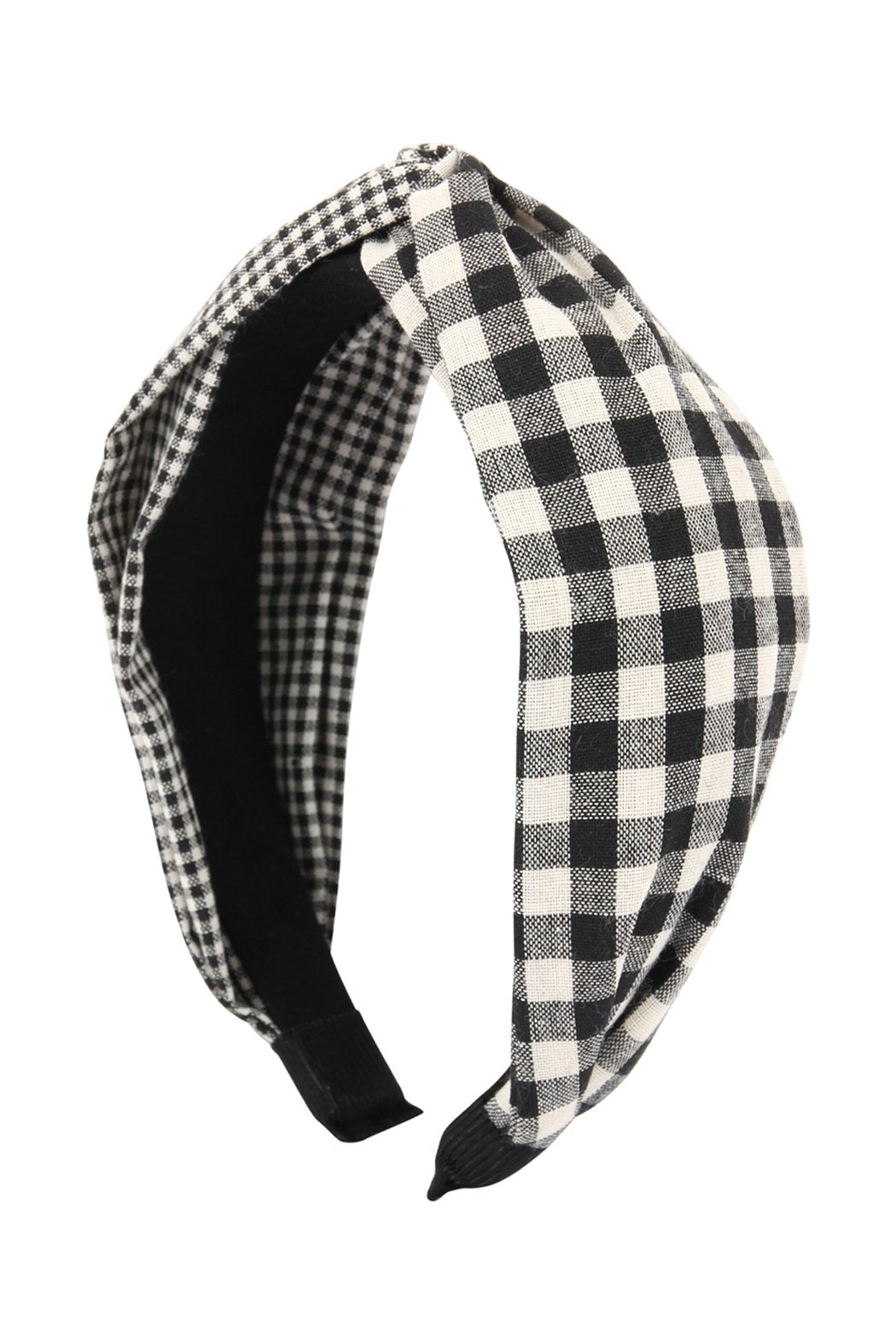 Plaid Knotted Fabric Coated Hair Band