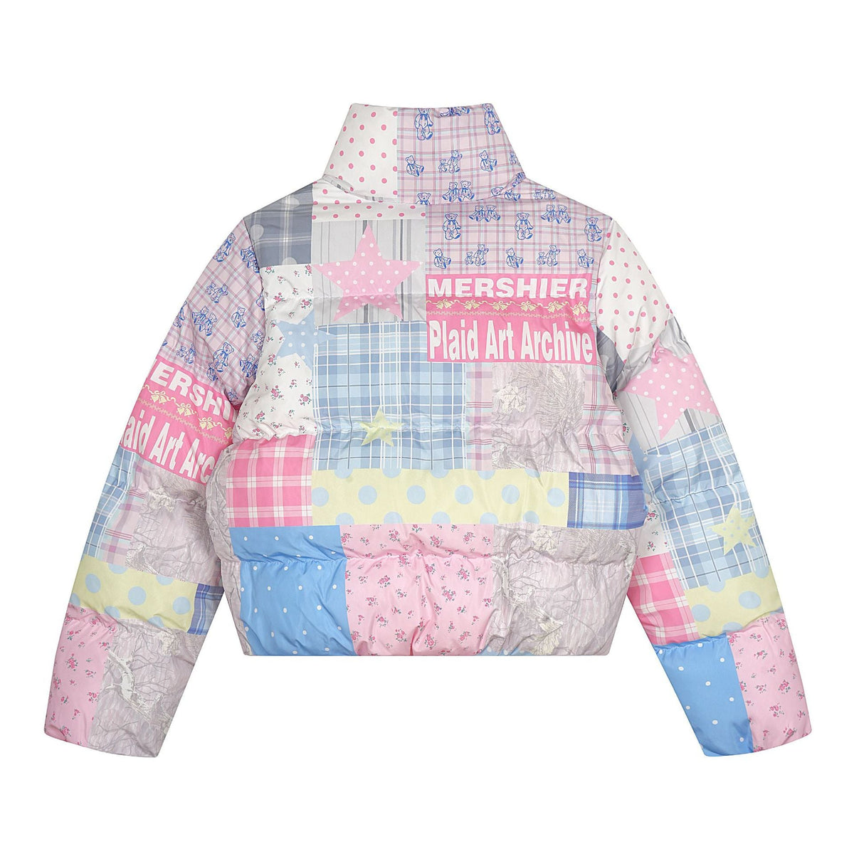 Pastel Patchwork Puffer Jacket