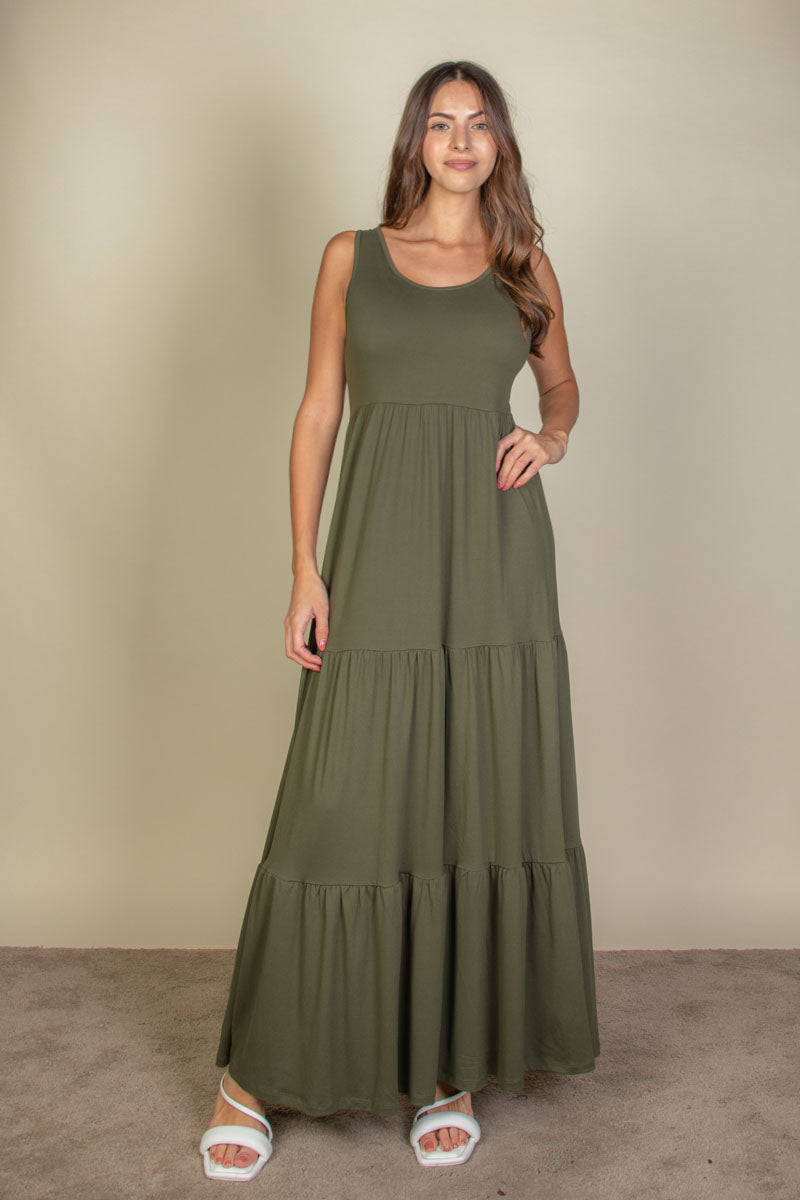 Solid Layered Hem Dress (CAPELLA)