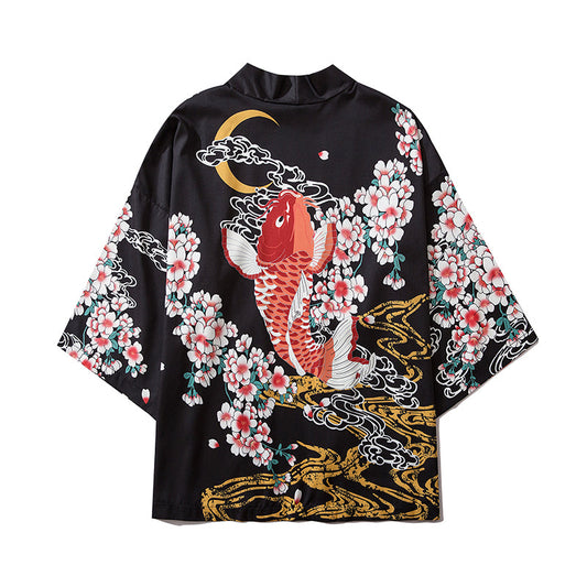 YC6007 Fish in Spring Kimono