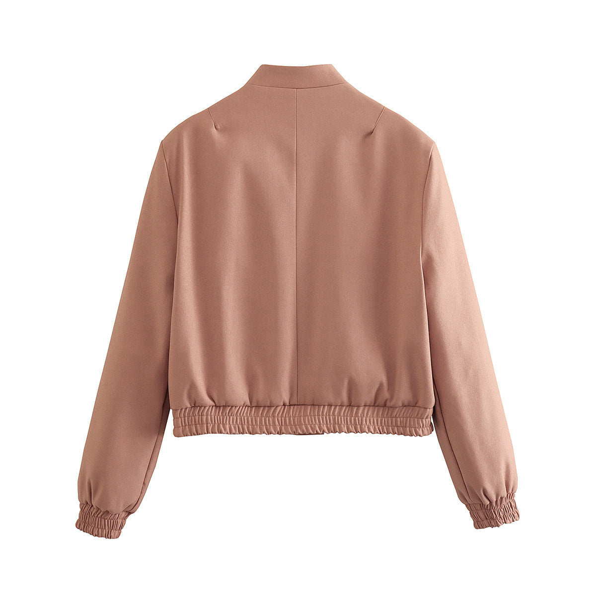 SoHo Dusty Pink Faux Leather Bomber Jacket