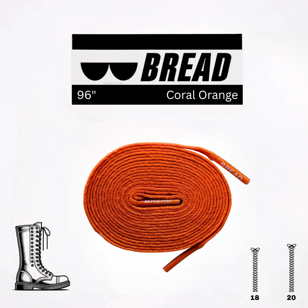 Coral Orange Bread Laces