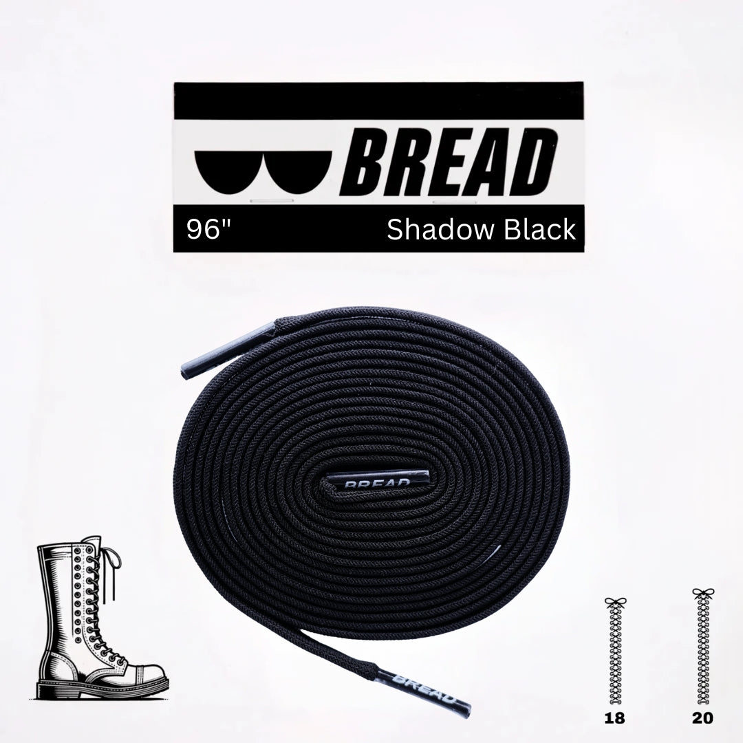 Shadow Black Bread Laces