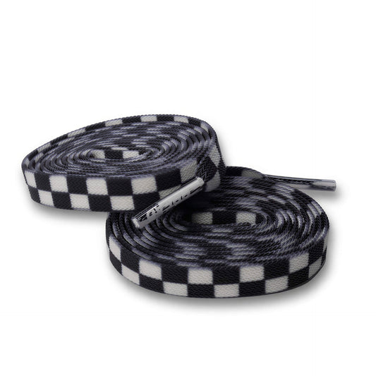 White Checkered Bread Laces