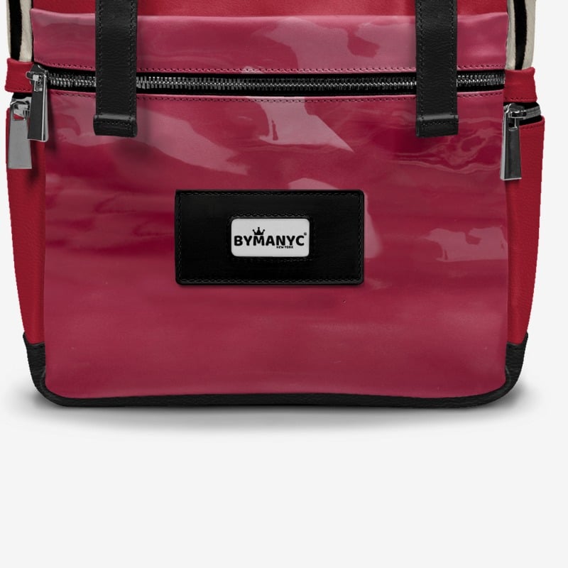BYMANYC ® Nueva York – Mochila NYC COUTURE en rojo intenso y cebra negra