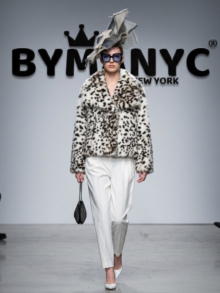 Snow Leopard Faux Fur Short Jacket