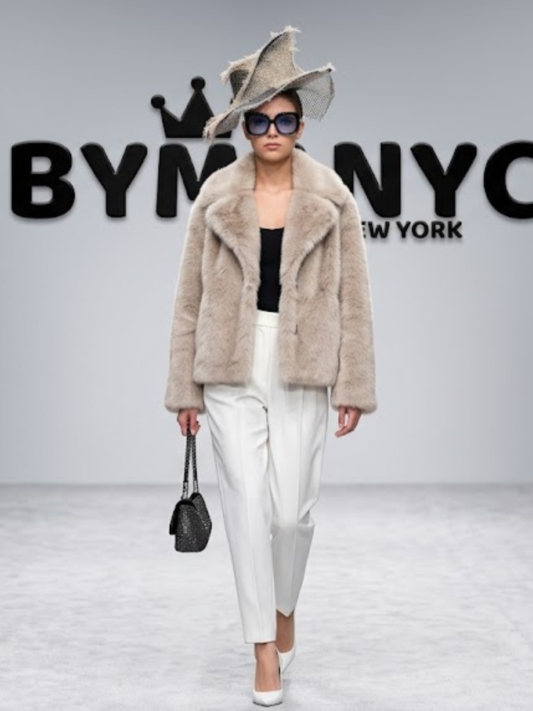 Beige Faux Fur Jacket