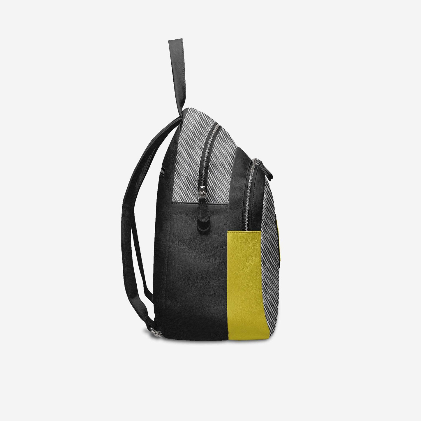 Sac à dos vegan noir et jaune BYMANYC ® New York – Fabriqué en Italie 