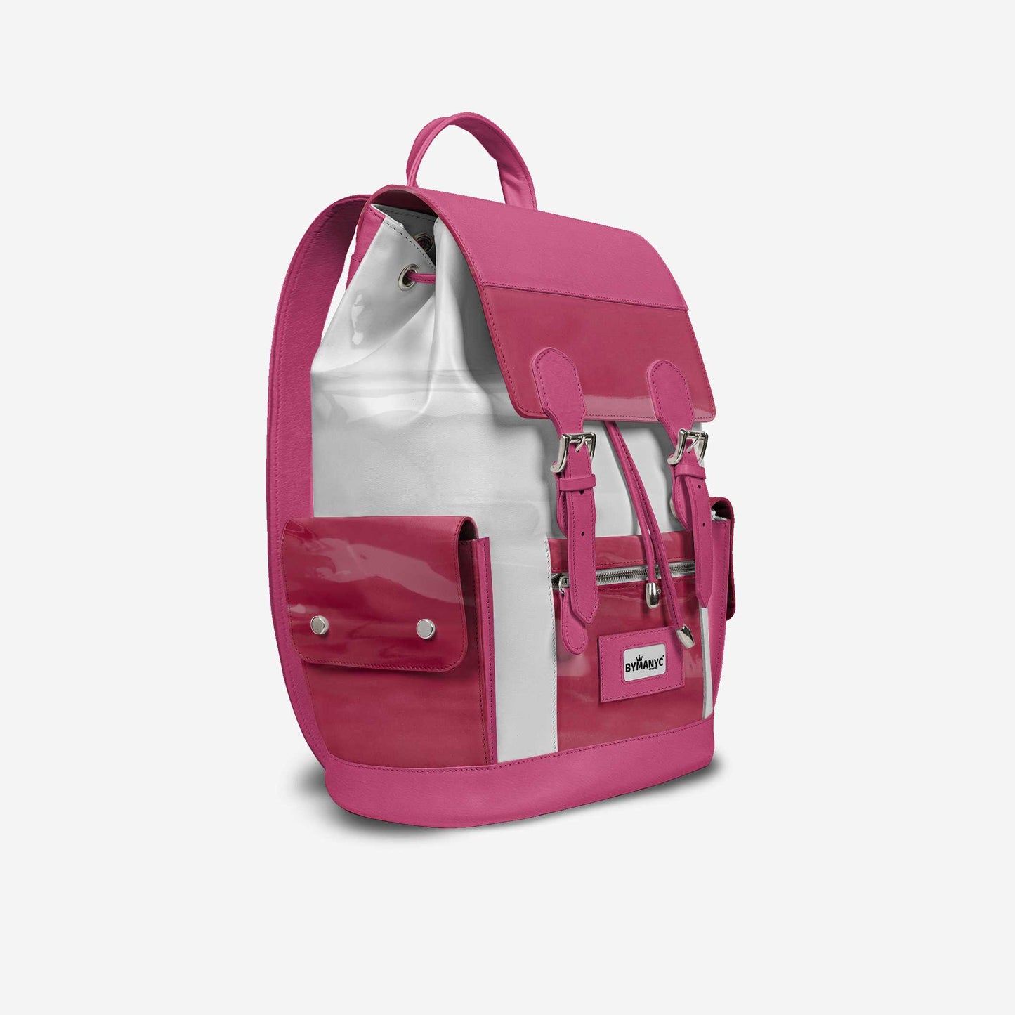 Sac à dos écologique Couture – Édition rose et blanc | BYMANYC ® New York