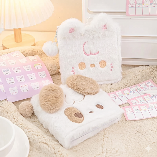 Plush Puppy & Cat Notebooks