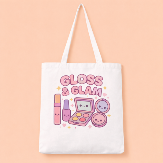 Kawaii "Gloss & Glam" Tote Bag