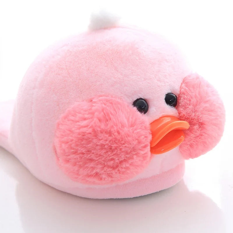 Chaussons en peluche Kawaii en forme de canard
