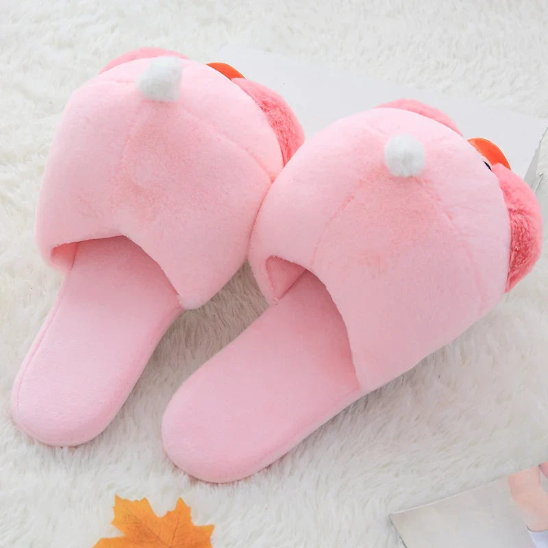 Chaussons en peluche Kawaii en forme de canard