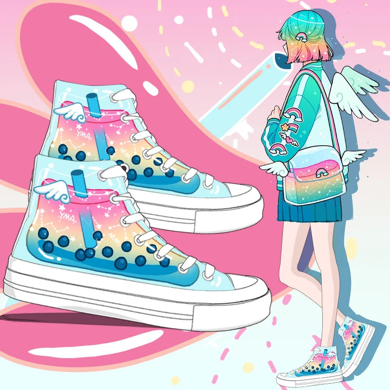 Kawaii Boba Tea Cuteness High Tops