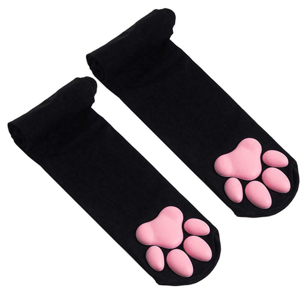 Thigh High Cat Paw Stockings & Warm Warmers
