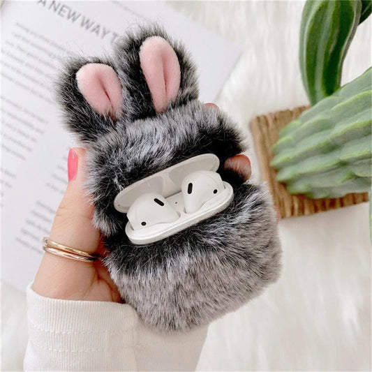 Étui pour Airpods en peluche lapin