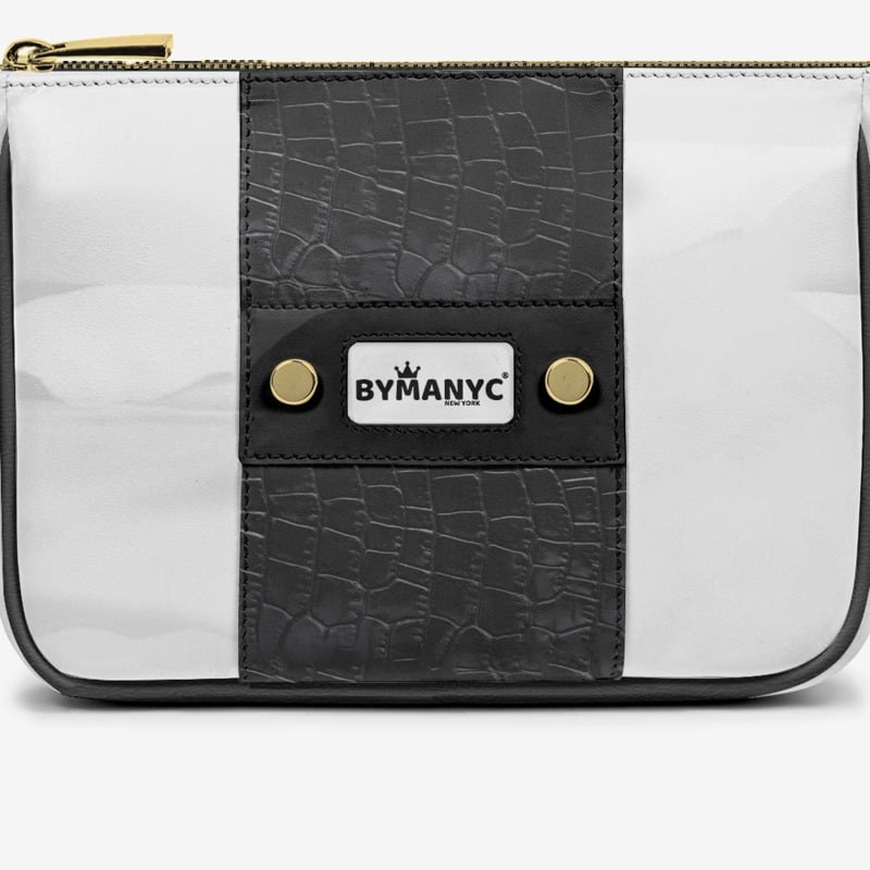 Sac à main BYMANYC ® New York – Couture Vegan Vertical Band en Midnight Gold