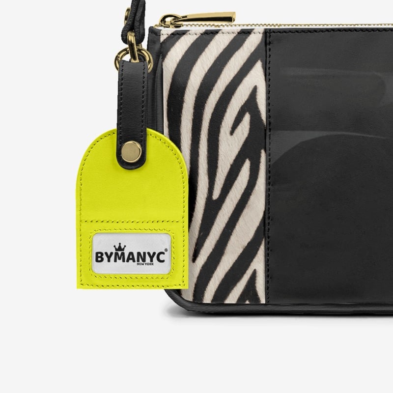 Sac à main BYMANYC ® New York – Pendentif de luxe à bande verticale en rubis et onyx