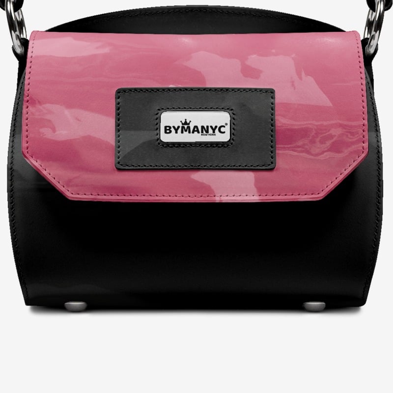 Sac à main BYMANYC ® New York – Mini malle couture vegan en noir Manhattan