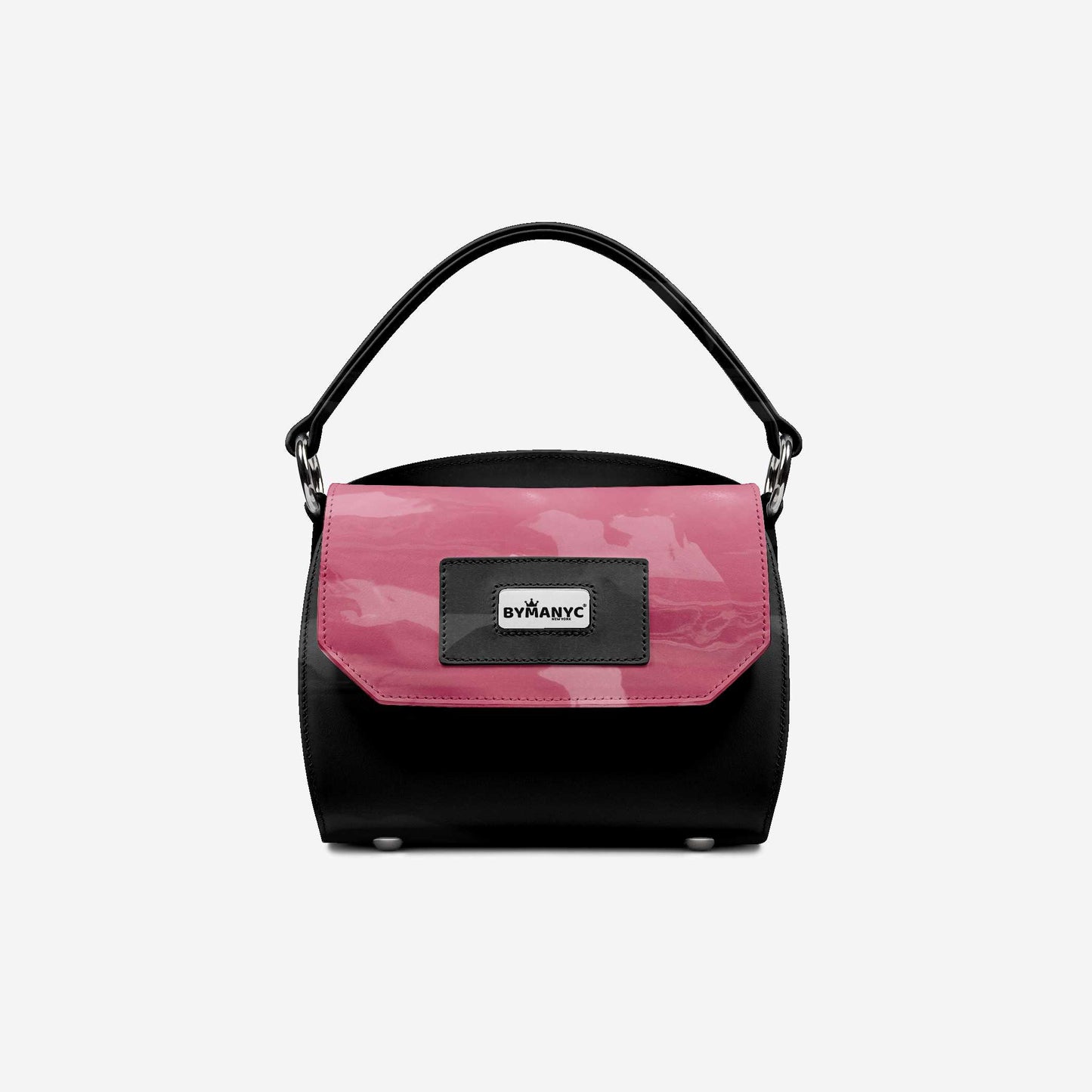 Sac à main BYMANYC ® New York – Mini malle couture vegan en noir Manhattan