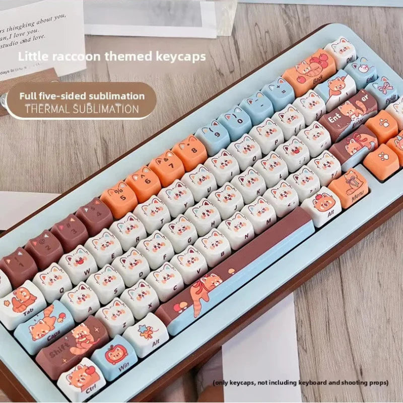 Kawaii Red Panda Keycaps