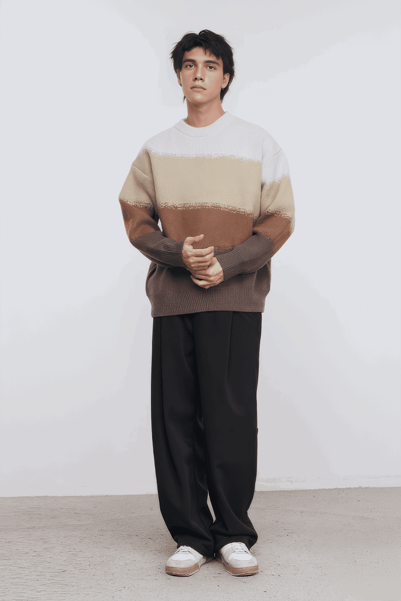 Heavy Knit Colorblock Sweater