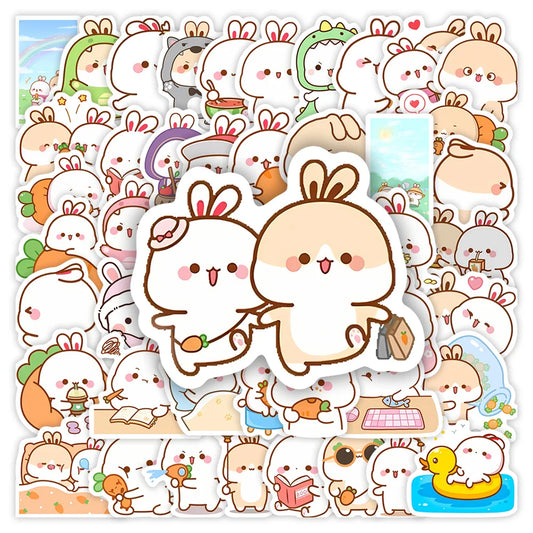 Paquete de pegatinas de conejito kawaii