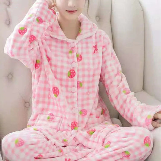 Pijamas de franela kawaii