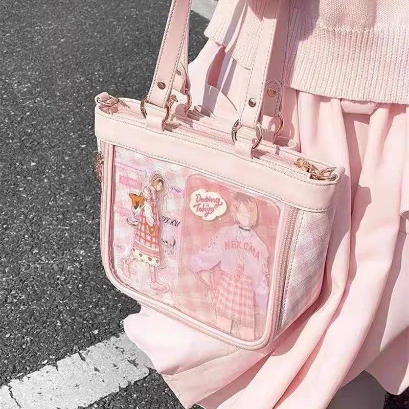 Sac fourre-tout Ita à carreaux pastel