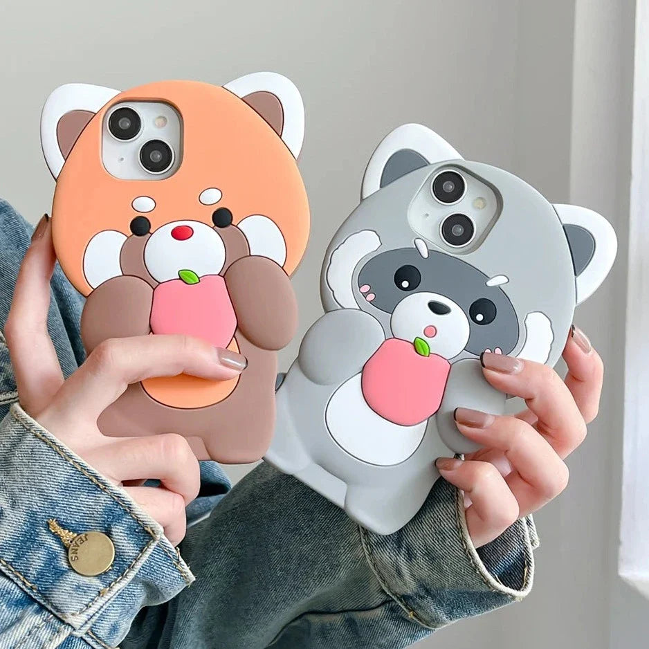 Coques pour iPhone Panda roux et raton laveur