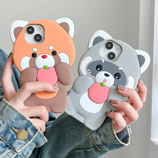 Coques pour iPhone Panda roux et raton laveur