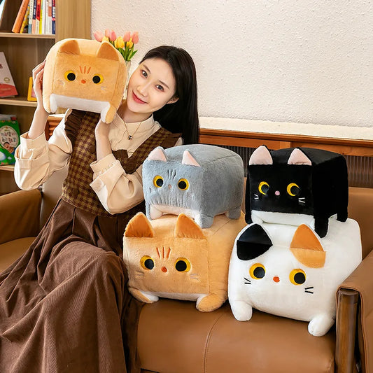 Peluches carrées Kawaii Neko