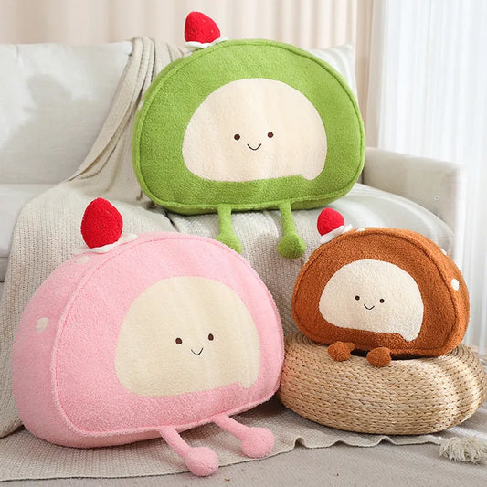 Amigos de peluche de rollo suizo kawaii